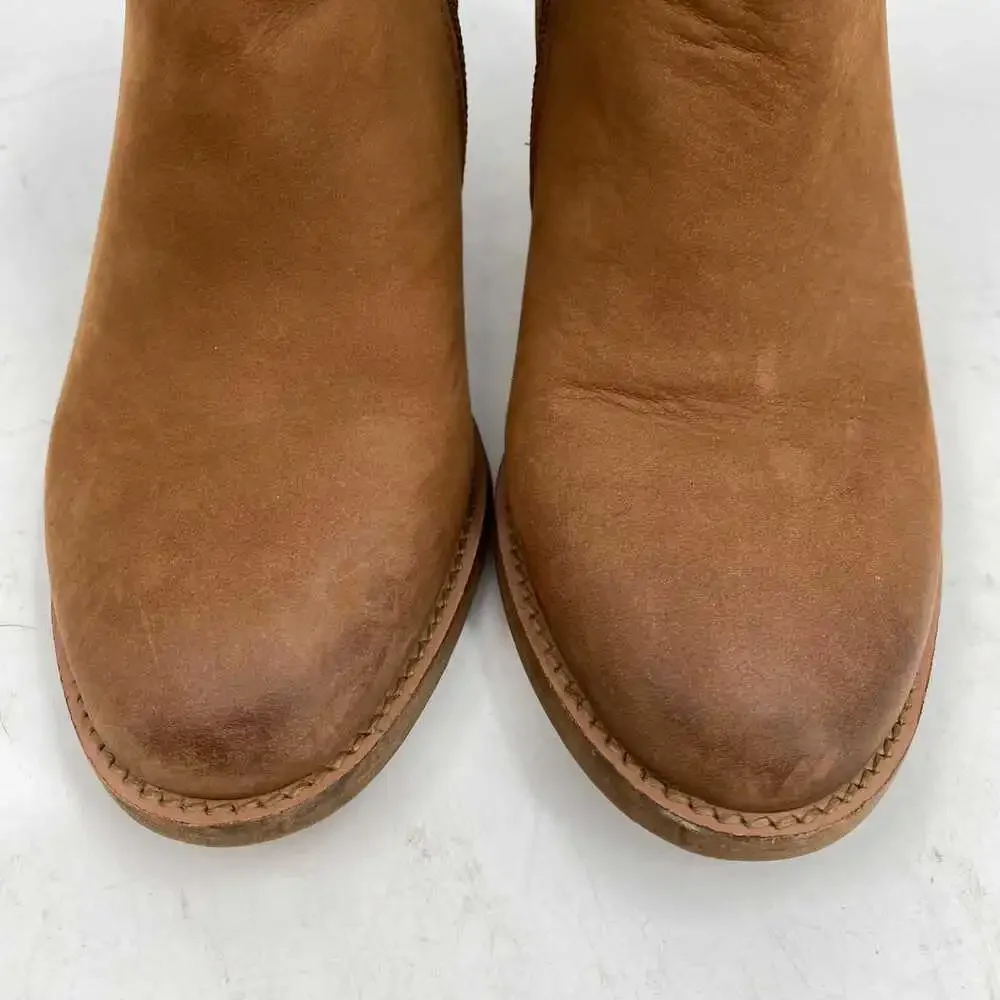 Blondo Brown Leather Heeled Ankle Boots | Women’s US7